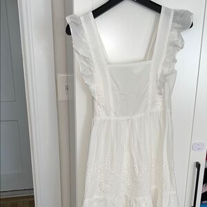 Mango White eyelet Maxi Dress